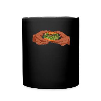Vegetarisch Vegetarier - Tasse einfarbig - Schwarz - Vorne