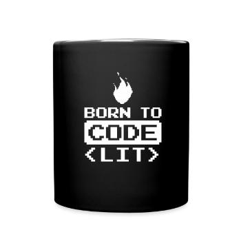Developer Coder Programmer Funny - Full Colour Mug - black - Front