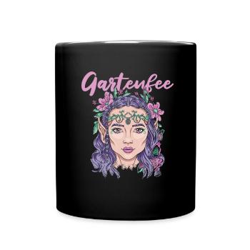 Hobbygärtner Garten - Tasse einfarbig - Schwarz - Vorne