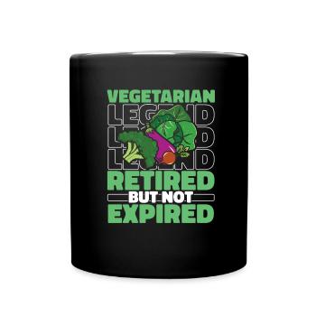 Vegetarisch Vegetarier Im Ruhestand - Tasse einfarbig - Schwarz - Vorne