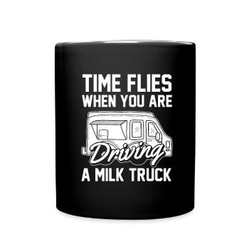 Cow Milk Humor Milk Wagon - Full Colour Mug - black - Front