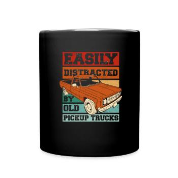 Lkw Fahrer Trucker Lastwagenfahrer Alter Trucker - Tasse einfarbig - Schwarz - Vorne