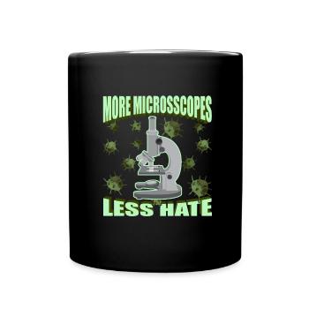 Biologie Biologe Mikroskop - Tasse einfarbig - Schwarz - Vorne