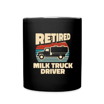Wagon de lait de vache - Mug uni - noir - Devant