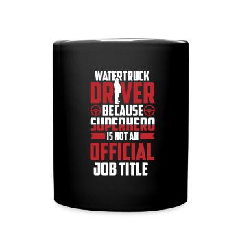 Camionneur Camionneur Chauffeur de camion Superhéros - Mug uni - noir - Devant