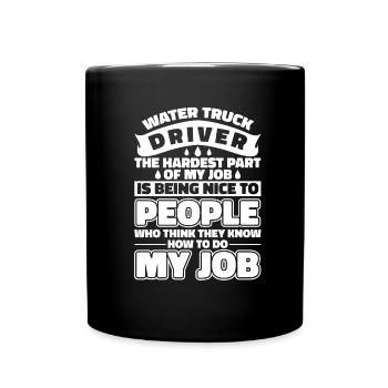 Truck Driver Trucker Truck Driver Funny - Full Colour Mug - black - Front
