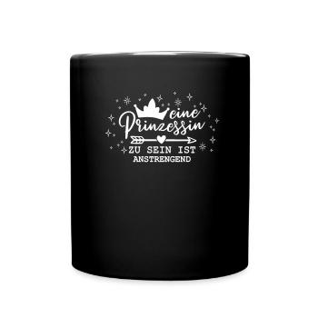 Prinzessin Krone - Tasse einfarbig - Schwarz - Vorne