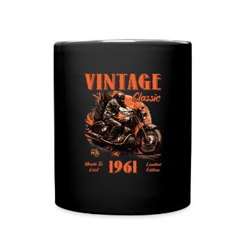 Vintage vintage 1961 anniversaire moto rétro - Mug uni - noir - Devant