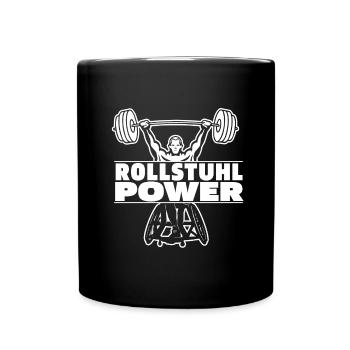 Rollstuhl Rollstuhlfahrer Leistung - Tasse einfarbig - Schwarz - Vorne