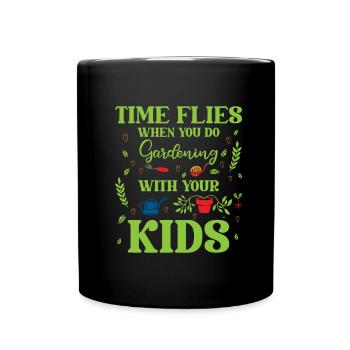 Hobbygärtner Garten Mutter Gärtnerische Mama - Tasse einfarbig - Schwarz - Vorne