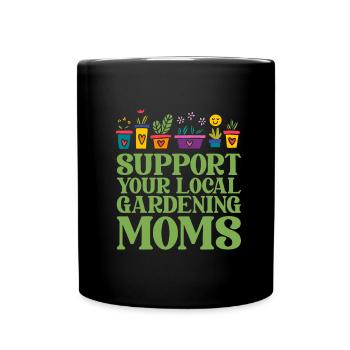 Hobbygärtner Garten Mutter Gärtnerische Mama - Tasse einfarbig - Schwarz - Vorne