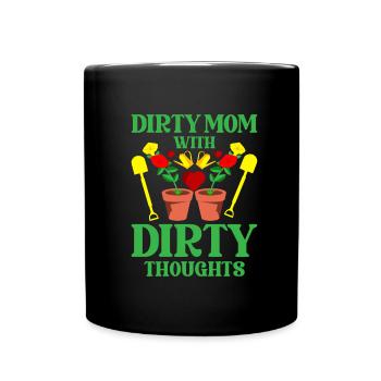 Hobbygärtner Garten Mutter Gärtnerische Mama - Tasse einfarbig - Schwarz - Vorne