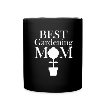 Hobbygärtner Garten Mutter Gärtnerische Mama - Tasse einfarbig - Schwarz - Vorne
