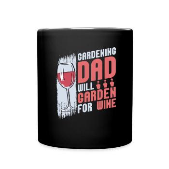 Hobbygärtner Garten Gärtnerischer Vater - Tasse einfarbig - Schwarz - Vorne