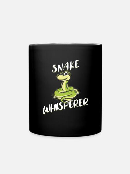 Snake Whisperer Schlangen Flüsterer Reptilien Fan - Tasse einfarbig - Schwarz