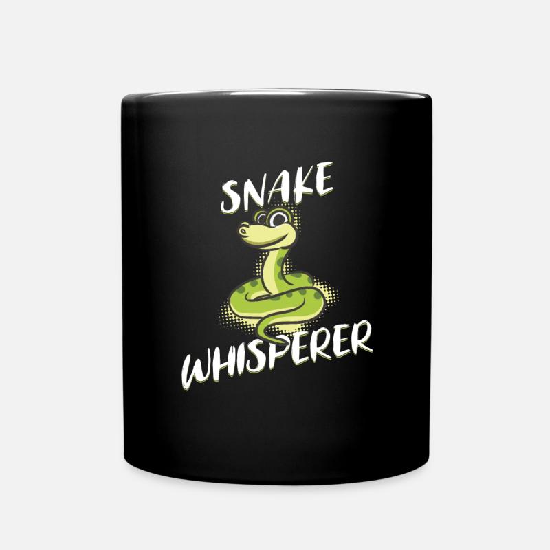 Snake Whisperer Schlangen Flüsterer Reptilien Fan - Tasse einfarbig - Schwarz
