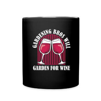 Hobby Gardener Garden Wine Gardening Brother - Full Colour Mug - black - Front