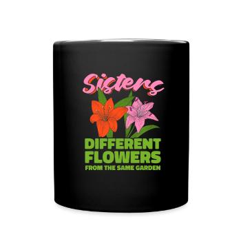 Hobbygärtner Garten Schwester - Tasse einfarbig - Schwarz - Vorne