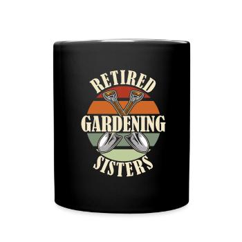 Hobbygärtner Garten Schwester - Tasse einfarbig - Schwarz - Vorne