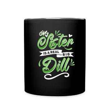 Hobbygärtner Garten Schwester - Tasse einfarbig - Schwarz - Vorne