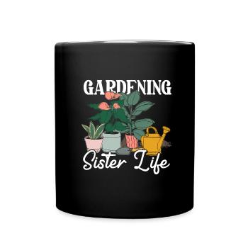 Hobby Jardinier Jardinier Jardinier Sœur - Mug uni - noir - Devant