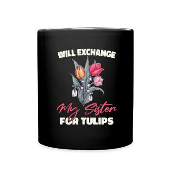 Hobbygärtner Garten Schwester - Tasse einfarbig - Schwarz - Vorne