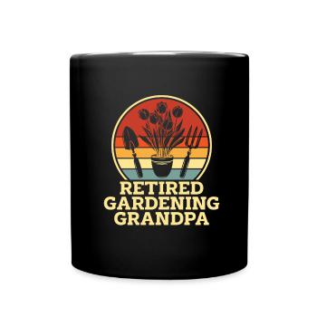 Hobby Gardener Garden Gardening Grandpa - Full Colour Mug - black - Front