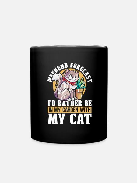 Hobbygärtner Garten Katzenartig Gartenkatze - Tasse einfarbig - Schwarz