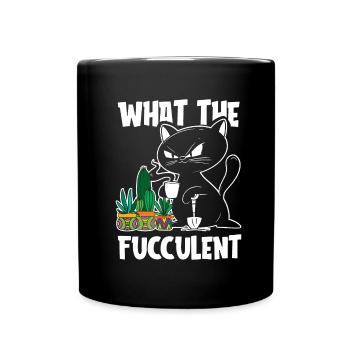 Hobbygärtner Garten Saftig Gartenkatze - Tasse einfarbig - Schwarz - Vorne