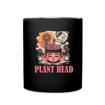 Hobbygärtner Garten Anlage Gartenkatze - Tasse einfarbig - Schwarz - Vorne