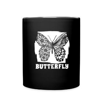 Hobby Gardener Garden Butterfly Butterfly - Full Colour Mug - black - Front