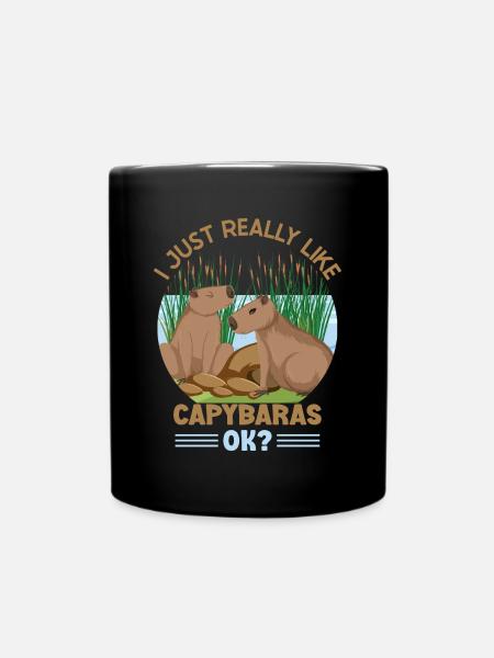 Wasserschwein Capybara Lover Capybara Fan - Tasse einfarbig - Schwarz