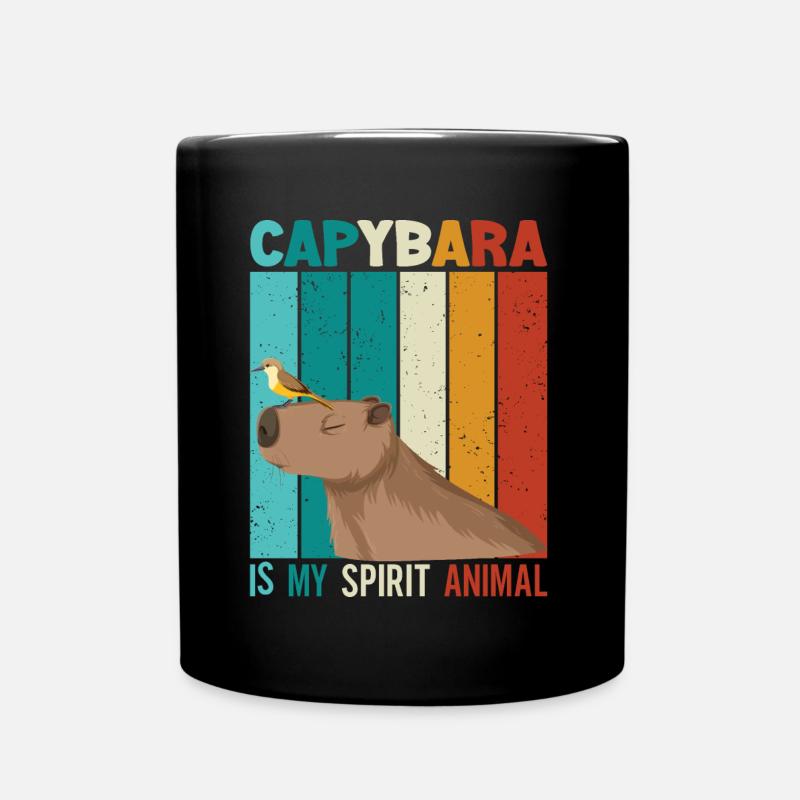 Wasserschwein Capybara Lover Capybara Fan - Tasse einfarbig - Schwarz