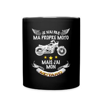 Femme De Motard Cadeau Original Citation moto - Mug uni - noir - Devant