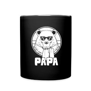 Vatertag Papa Tragen - Tasse einfarbig - Schwarz - Vorne