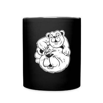 Vatertag Papa Tragen - Tasse einfarbig - Schwarz - Vorne