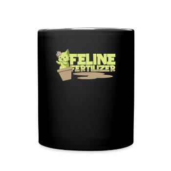 Hobbygärtner Garten Katzenartig Gartenkatze - Tasse einfarbig - Schwarz - Vorne