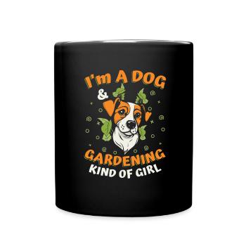 Hobby Gardener Garden Funny Garden Dog - Full Colour Mug - black - Front