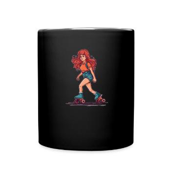 Roller Skates Roller Skating Roller Skating Girls - Full Colour Mug - black - Front