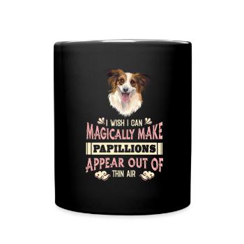 Papillon Witzig - Tasse einfarbig - Schwarz - Vorne