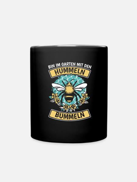 Hobbygärtner Garten Hummel - Tasse einfarbig - Schwarz