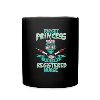Infirmière Princesse - Mug uni - noir - Devant