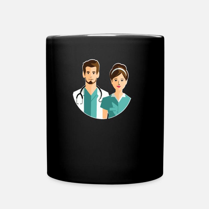 Krankenschwester - Tasse einfarbig - Schwarz
