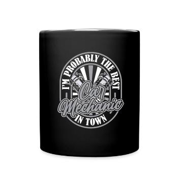 Car Mechanic - Full Colour Mug - black - Front