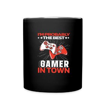 Gamer Gaming Am Besten - Tasse einfarbig - Schwarz - Vorne
