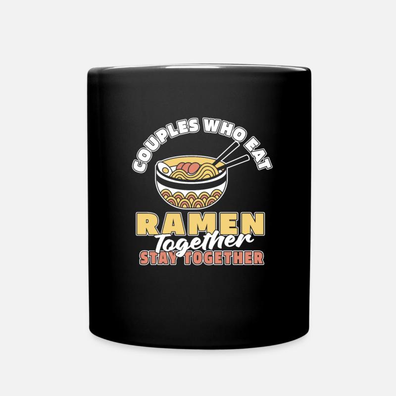 Ramen Paar - Tasse einfarbig - Schwarz