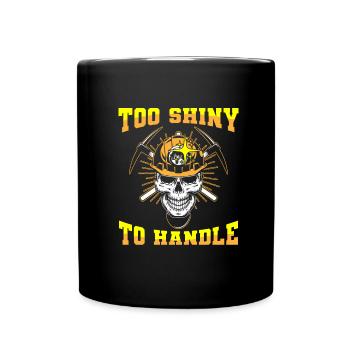 Engineer Skull Mining Engineer - Full Colour Mug - black - Front