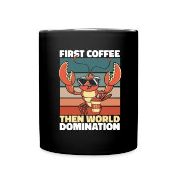 Hummer Lobster - Tasse einfarbig - Schwarz - Vorne