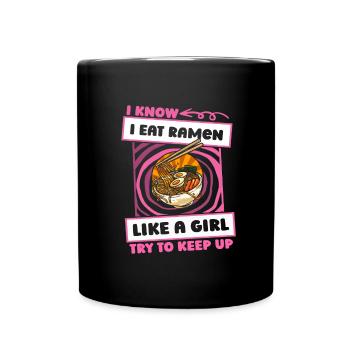Ramen Lustig - Tasse einfarbig - Schwarz - Vorne