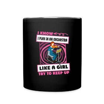 Orchester Witzig - Tasse einfarbig - Schwarz - Vorne